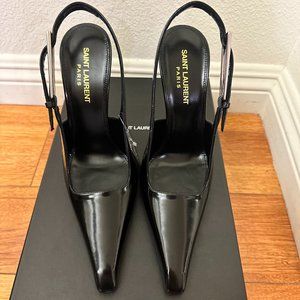 Saint Laurent Lee Patent Slingback Pumps